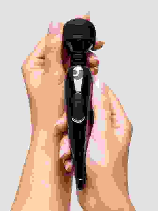 Lovehoney Deluxe Rechargeable Mini Massage Wand Vibrator, Grey, hi-res